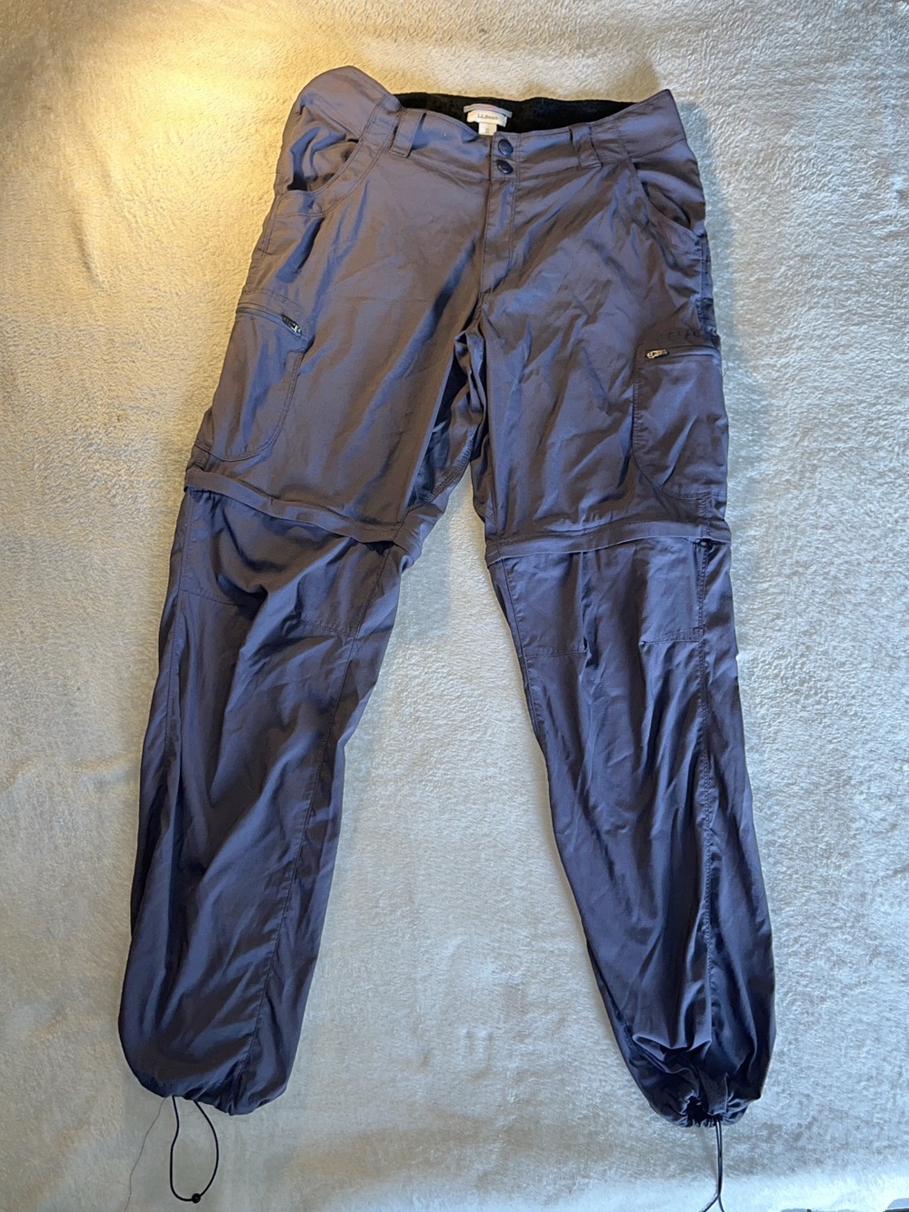 L.L. Bean Women's Vista Trekking Pants Dark Gray Cargo Hiking Outdoor Sz 10